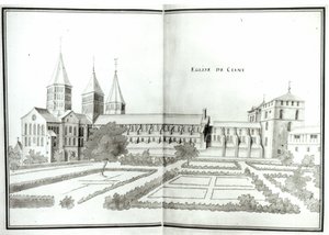 Cluny Abbey, fra Grand Atlas, t.2 (wc på papir) af French School