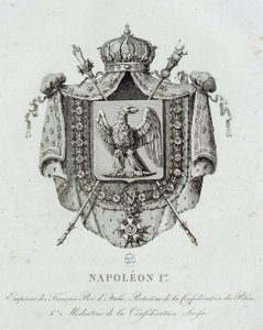 Våbenskjold fra Napoleon 1er - i "" Armorial General of the French Empire"" af H. Simon af French School