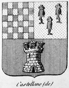 Castellanes våbenskjold - i "" The General Armorial of the French Empire"" af Henry Simon af French School