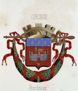 Våbenskjold fra byen Bordeaux - i "" Armorial National de France"", af H. Traversier, Paris af French School