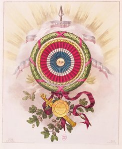 Cockade, emblem fra 1848 af French School