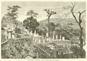 Collines begraver en Nagasaki (gravering) af French School