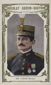 Oberst Mangin (farvet foto) af French School