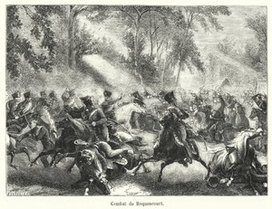 Combat de Roquencourt (gravering) af French School