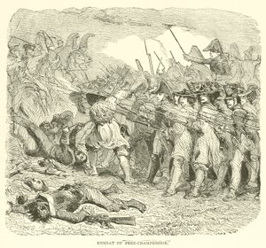 Combat of Fere-Champenoise (gravering) af French School