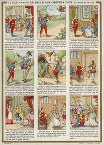 Tegneserie - Skønhed med gyldent hår af French School