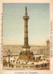 Kongressøjle, Bruxelles (chromolitho) af French School