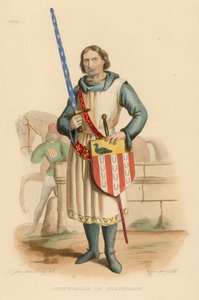 Connetable de Chastillon (farvet gravering) af French School