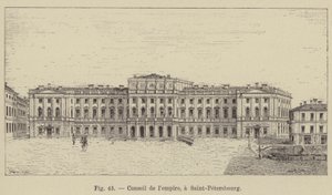 Emperiets råd, i Sankt Petersborg (gravering) af French School