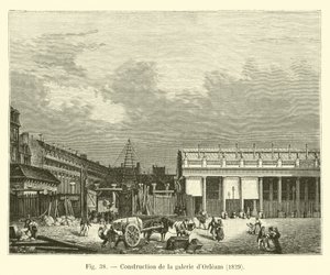 Opførelse af Orleans Gallery, 1829 af French School