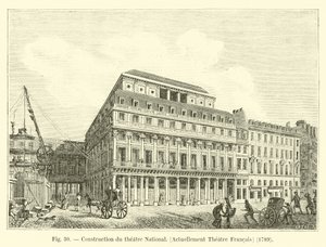 Opførelse af Nationalteatret, i øjeblikket Theatre Francais, 1789 af French School