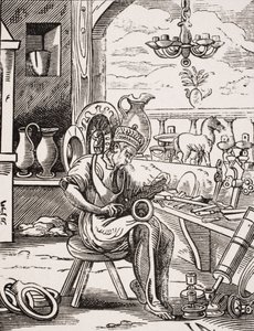 Kobbersmed, gengivelse af et træsnit af Jost Amman (1539-91) fra 