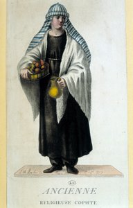 Koptisk nonne i Egypten i det 18. århundrede af French School