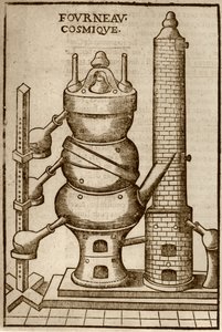 Cosmic Oven, fra La Theotechnie Ergocosmique af Annibal Barlet (1653) illustreret i en magisk historie udgivet i slutningen af det 19. århundrede af French School