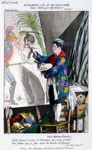 Kostume til Dugazon i rollen som Monsieur Fougère i LIntrigue Epistolaire, fra Petite Galerie Dramatique, udgivet 1796 af French School