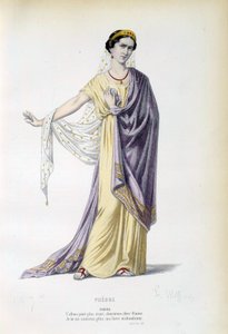 Kostume til figuren Phedre i stykket af samme navn af Jean Racine (1639-1699) 19. århundrede Paris, fransk komedie af French School