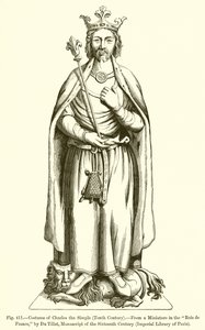 Kostume af Karl den Enfoldige af French School
