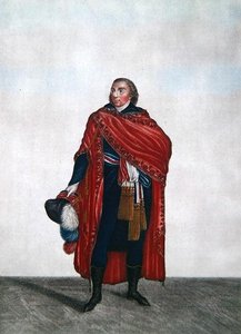 Kostume af en repræsentant for folket under Directoire-perioden, ca. 1797 (farvestik) af French School