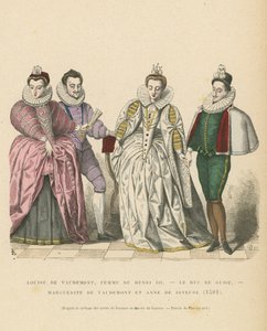 Costume of the French nobility, 1581  af French School