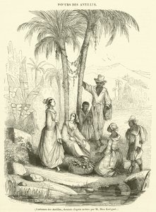 Costumes des Antilles (gravering) af French School