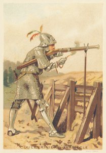 Coulevrinier i det 15. århundrede (Krigsmand, til fods eller til hest, slangens våben i hånden) af French School
