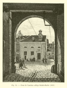 Gården til det tidligere Sainte-Barbe-kollegium, 1830 af French School