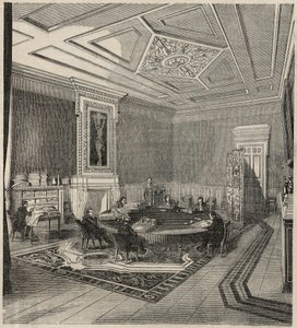 Revisionsretten - udvalgslokale - Indgravering i "Tableau-de-Paris" af Edmond Texier 1852 af French School
