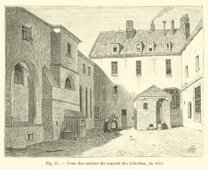 Køkkengård i Celestins kloster, i 1845 af French School