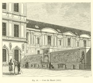Museets gårdhave, 1834 af French School