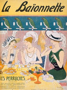 Forsideillustration fra magasinet La Baionnette, 1914-18 af French School