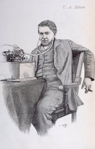 Forsideillustration af La Revue Illustree forestillende Thomas Alva Edison, 1889 af French School