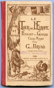 Omslag til bogen "The Tour of Europe under the War" af G. Bruno af French School