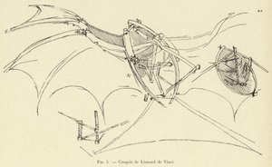 skitse af Leonardo da Vinci af French School