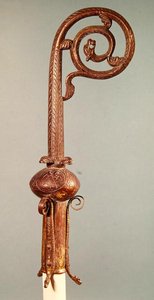 Crozier af kansler Guerin, biskop af Senlis fra 1213-27 (forgyldt metal) af French School