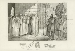 Dagobert I, King of the Franks  af French School