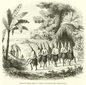 Yagua-indianernes danse (gravering) af French School