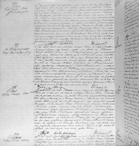 Guy de Maupassants (1850-93) dødsattest 7. juli 1893 (pen og blæk på papir) (detaljer) (se også 199747) af French School