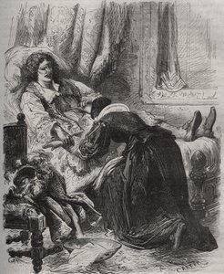 Jean Baptiste (Jean-Baptiste) Poquelins død, dit Moliere (1622-1673), 17. februar af French School