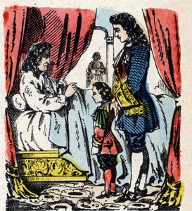 Ludvig XIVs død i Versailles den 1. september af French School
