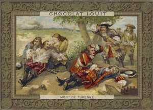 Marshal Turennes død i slaget ved Salzbach, 27. juli 1675 af French School