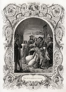 Papesse Jeannes død (pontifikat fra 855 til 858). Stik til illustration af Histoire des popes af Maurice Lachatre (1814-1900), librairie du progres, Paris. af French School