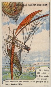 De Groofs død, mens han testede et apparat til at stige ned fra en ballon under flyvning, London af French School