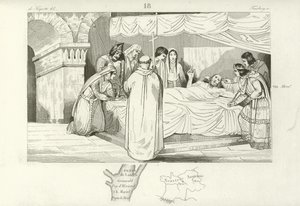 Death of the Frankish statesman Pepin of Heristal, 714  af French School