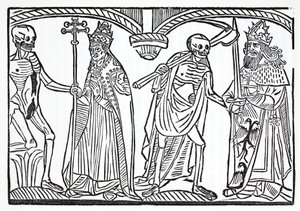 Døden taler til paven og kejseren af French School