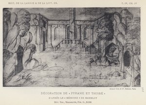 Dekoration af Pyramus og Thisbe (litho) af French School