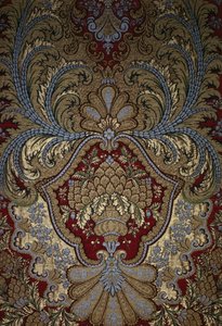Dekorativ detalje fra et billedtæppe, Versailles-slottet (tekstil) af French School