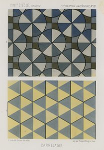 Dekorative fliser fra det 17. århundrede af French School