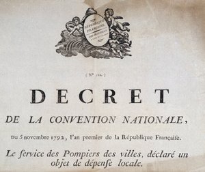 Dekret fra nationalkonventionen af 5. november 1792 om bybrandmænd af French School