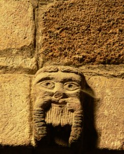 Afbilder et udskåret ansigt af French School