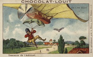 Nedstigning fra et luftskib med faldskærm i år 2000 af French School